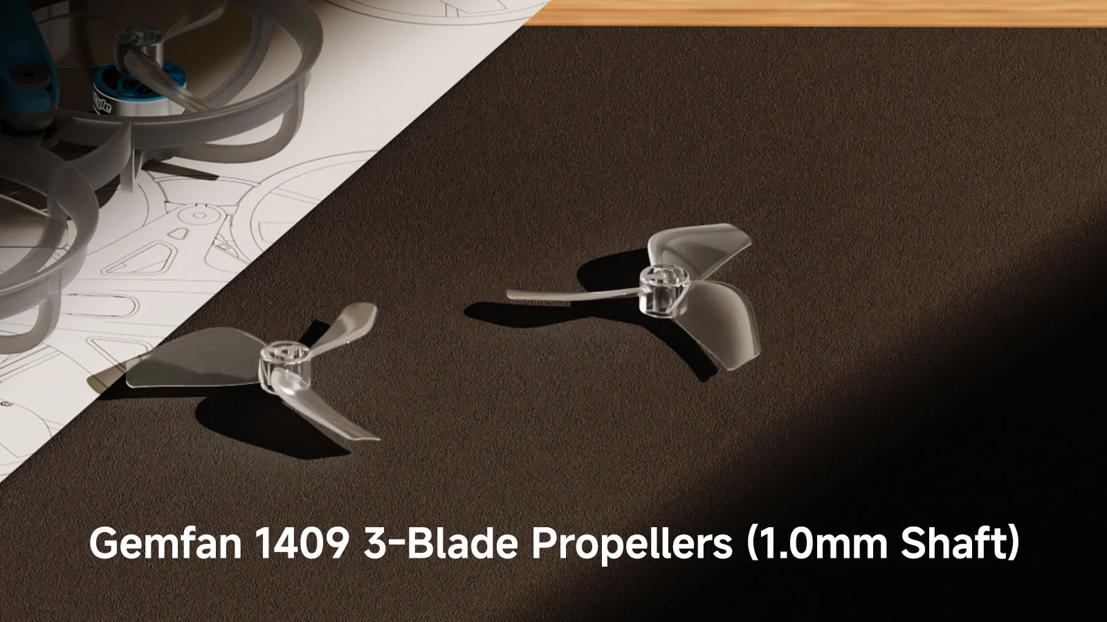 Gemfan 1409 3-Blade Propellers (1.0mm Shaft)