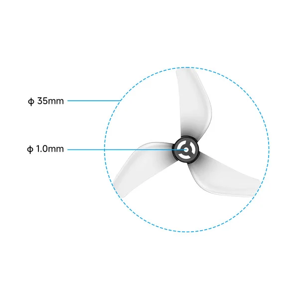 Gemfan 1409 3-Blade Propellers (1.0mm Shaft) diagram