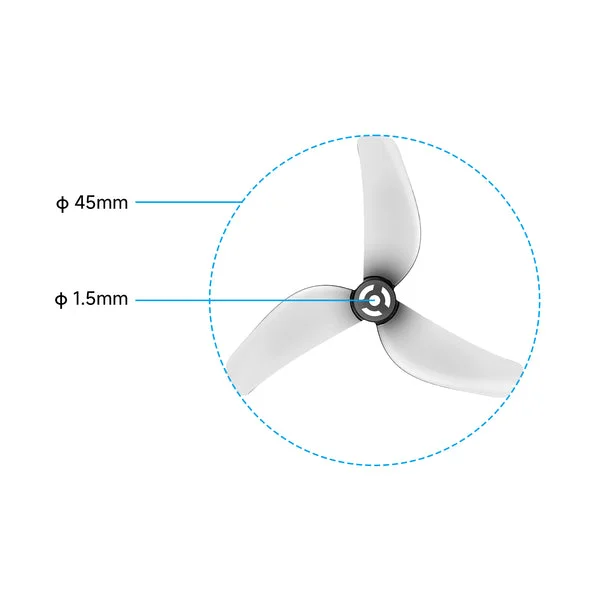 Gemfan 1811 3-Blade Propellers (1.5mm Shaft) diagram