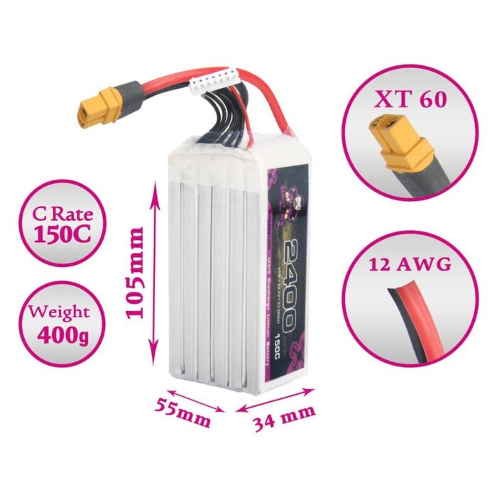 Danger-Crew-Lipo-Battery-FPV-Series-2400mAh-6s-150C-With-XT60-Plug03 Danger Crew Lipo Battery FPV Series 2400mAh 6s 150C With XT60 Plug