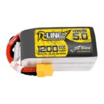 Tattu R-Line Version 5.0 1200mAh 22.2V 150C 6S1P Lipo Battery Pack With XT60 Plug