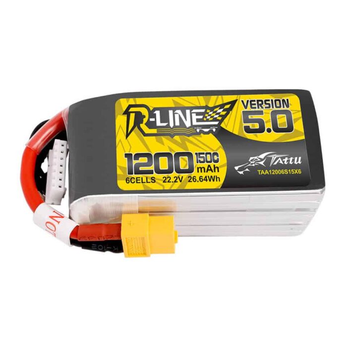 Tattu-R-Line-Version-5.0-1200mAh-22.2V-150C-6S1P-Lipo-Battery-Pack-With-XT60-Plug Tattu R-Line Version 5.0 1200mAh 22.2V 150C 6S1P Lipo Battery Pack With XT60 Plug