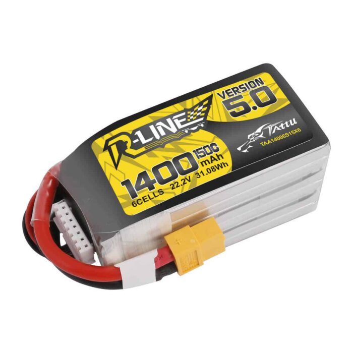 Tattu-R-Line-Version-5.0-1400mAh-22.2V-150C-6S1P-Lipo-Battery-Pack-With-XT60-Plug Tattu R-Line Version 5.0 1400mAh 22.2V 150C 6S1P Lipo Battery Pack With XT60 Plug