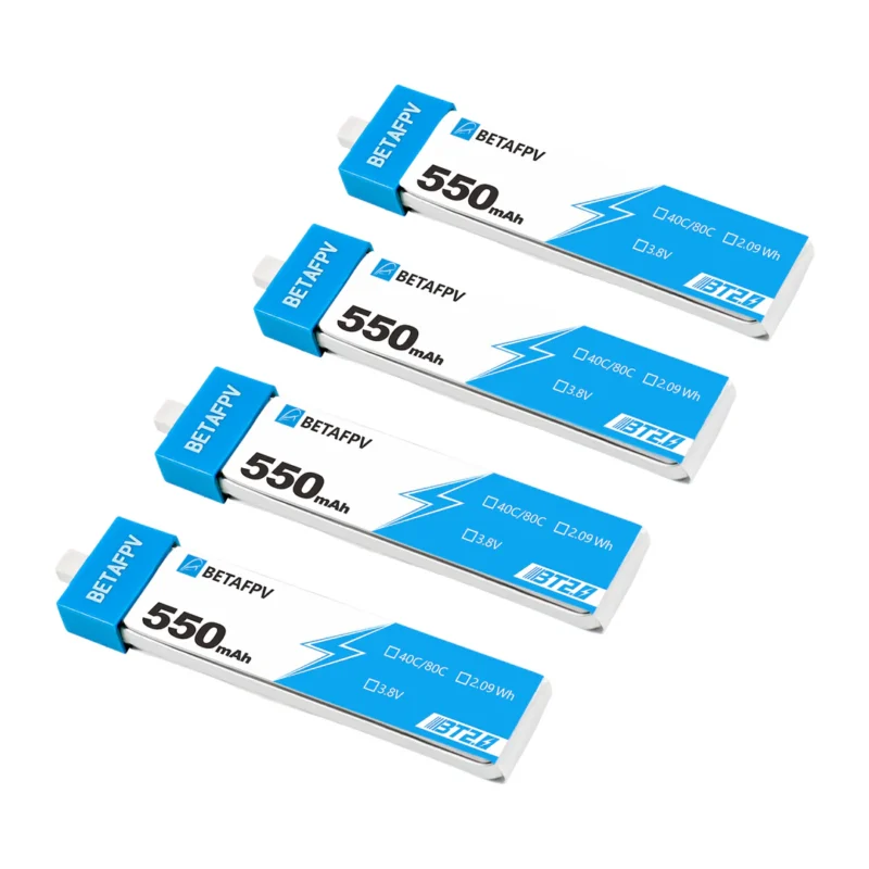 BetaFPV BT2.0 550mAh 1S Battery (4PCS)