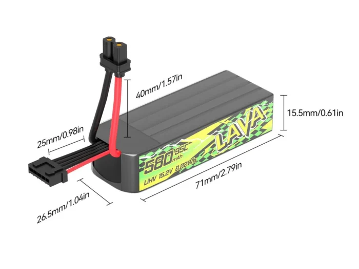 BETAFPV LAVA Battery II | 4S 680mAh 95C (2PCS) 5