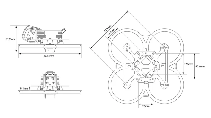 BETAFPV Pavo20 Pro II Brushless Whoop Frame | O4 Pro Black 11