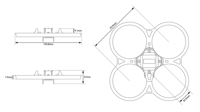 BETAFPV Pavo20 Pro II Brushless Whoop Frame | O4 Pro Black 12