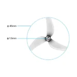Gemfan 1811 (45mm) 3-Blade Propellers 1.5mm Shaft | Transparent Gray (4PCS) 6