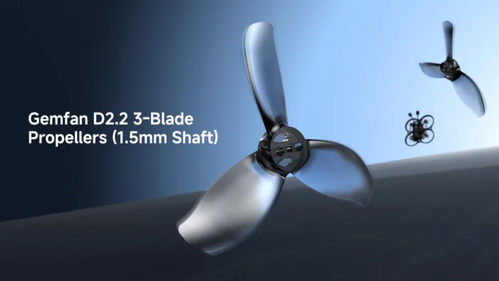 Gemfan D2.2 3-Blade Propellers 1.5mm Shaft | Transparent Gray (4PCS) 3